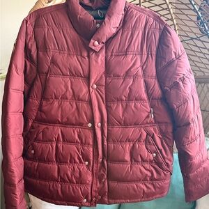 GAP Women's Burgundy Puffer Jacket